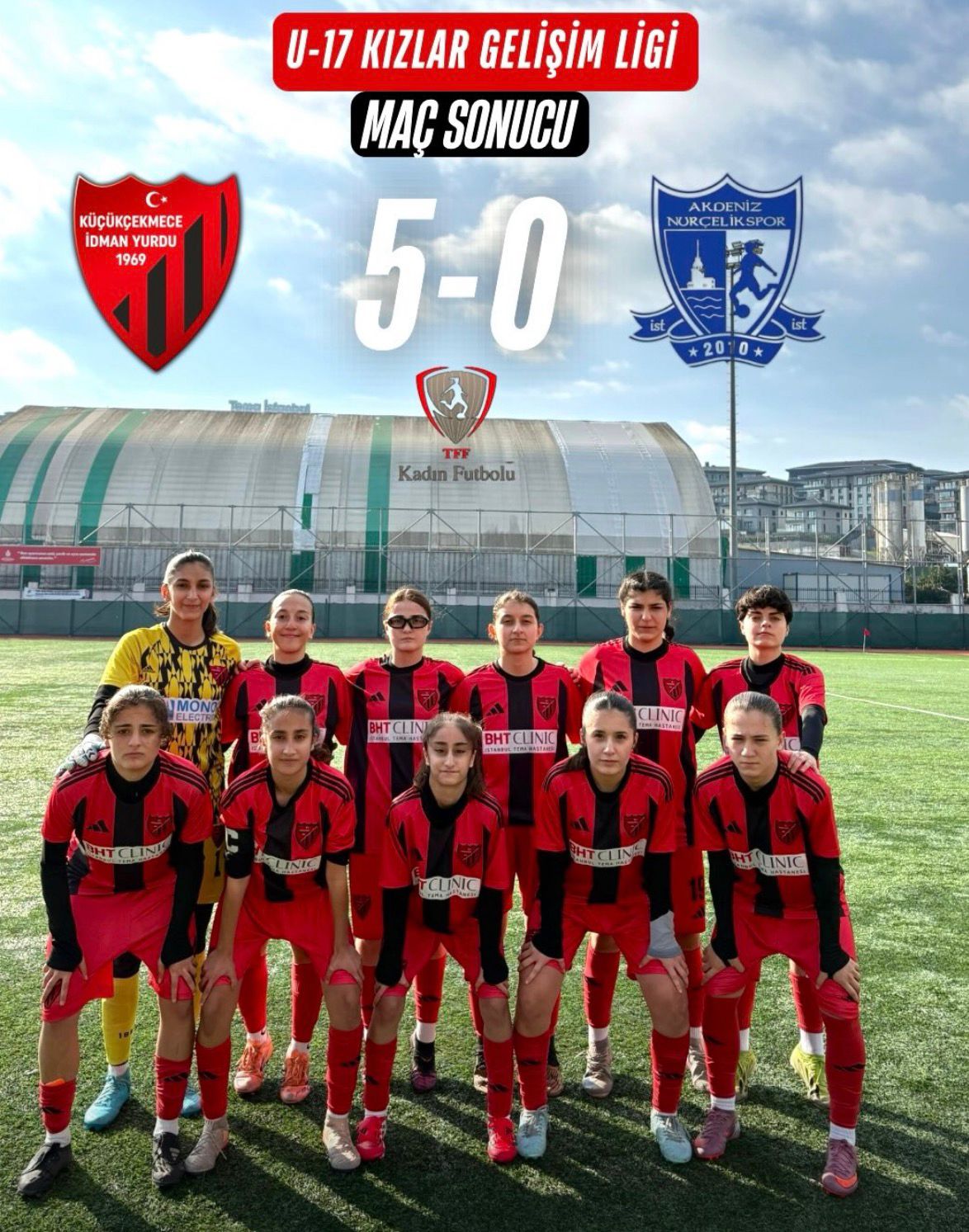 U17 kızlarımız sahada üstün bir oyun ortaya koyarak mücadeleden 5-0’lık net bir galibiyetle ayrıldı.